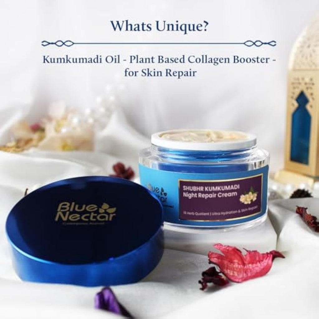 Blue Nectar Men's Night Repair Cream | Anti-Aging Ayurvedic Moisturizer