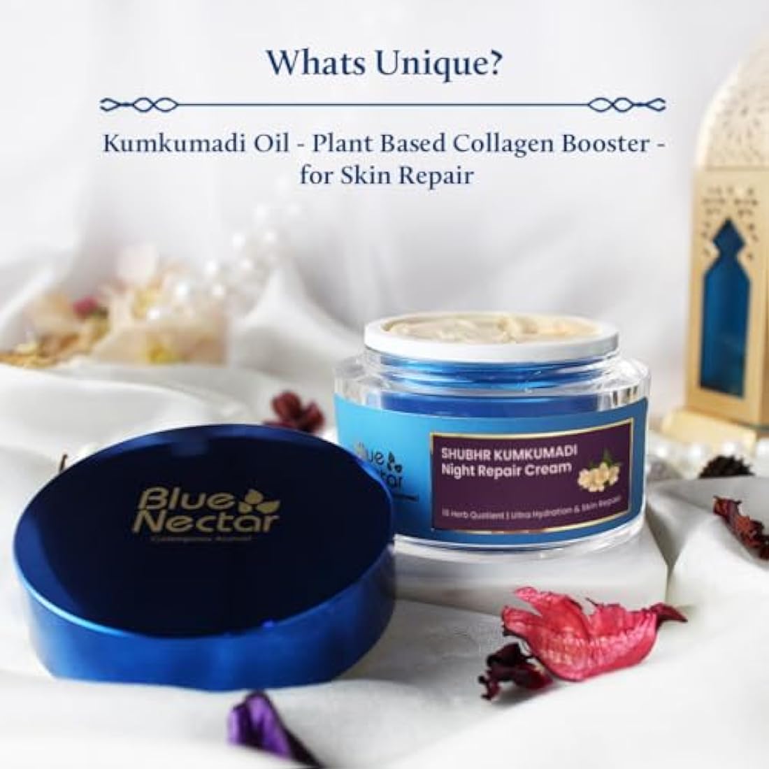 Blue Nectar Men's Night Repair Cream | Anti-Aging Ayurvedic Moisturizer