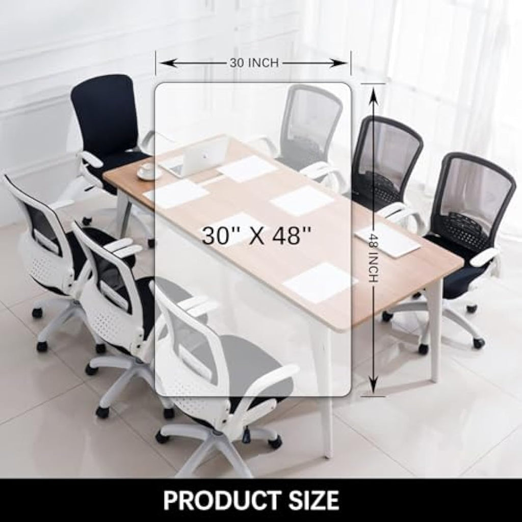 Kuyal Clear PVC Chair Mat for Hard Floors | 75 x 120 cm Floor Protector