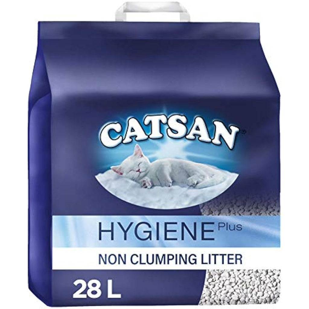 Catsan Hygiene Plus Non-Clumping Cat Litter – Natural Granules, 28L