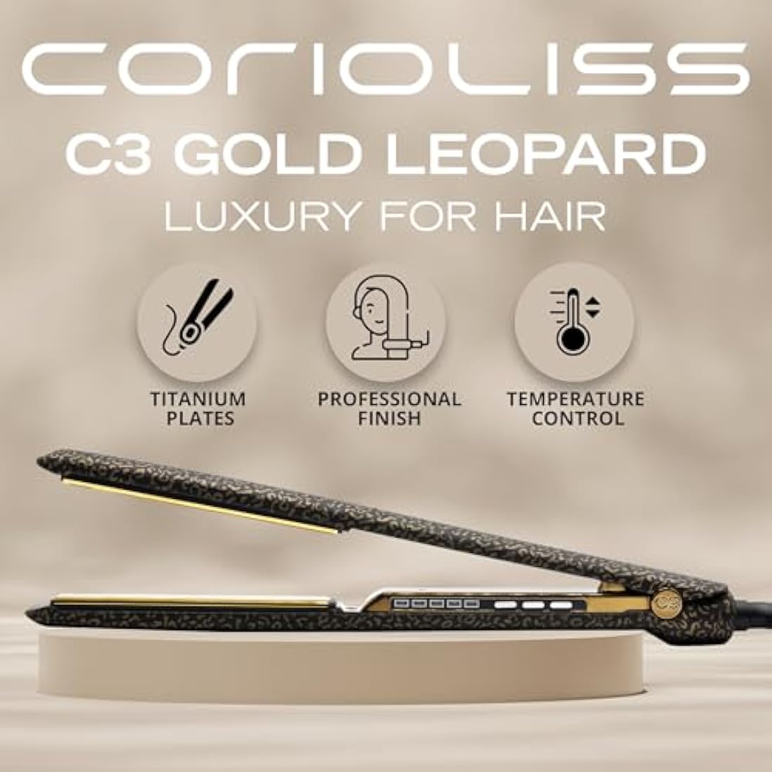 Corioliss C3 Titanium Hair Straightener | Professional Ionic Flat Iron