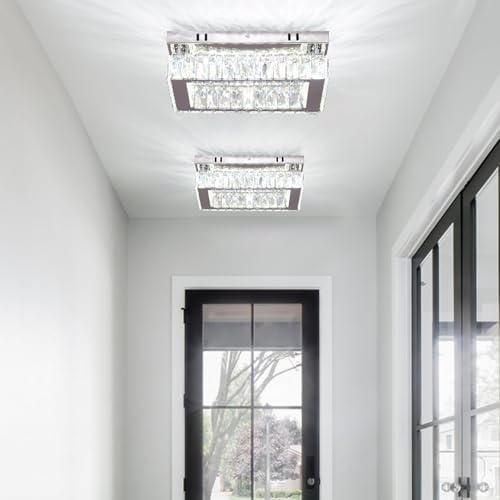Jolof Store Modern LED Crystal Chandelier – K9 Flush Mount Ceiling Light