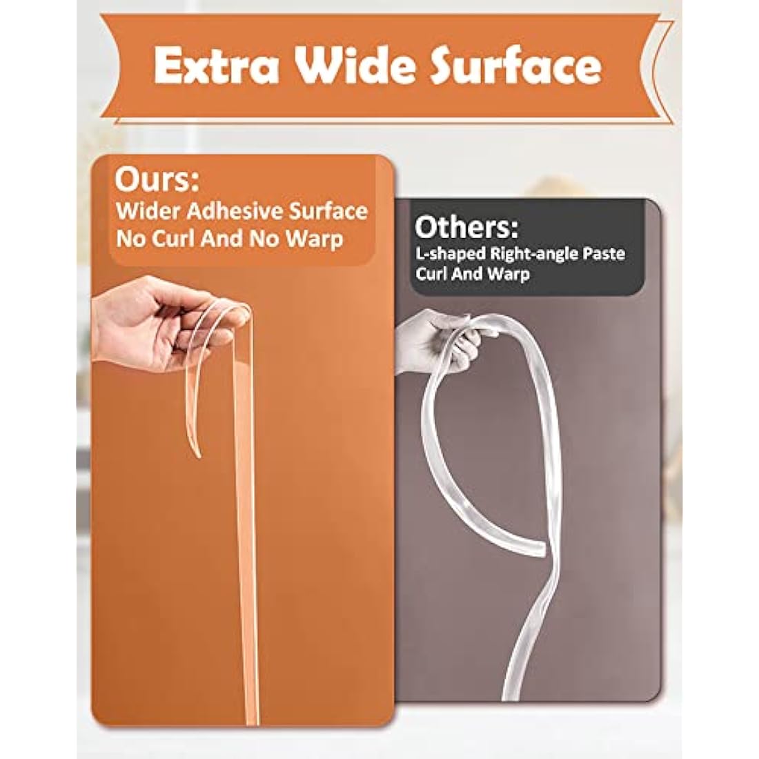 Clear Baby Proofing Edge Protector – 1m Nano Adhesive Strip