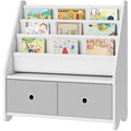 Kids Bookshelf – 4 Tier Children's Bookcase with Toy Storage