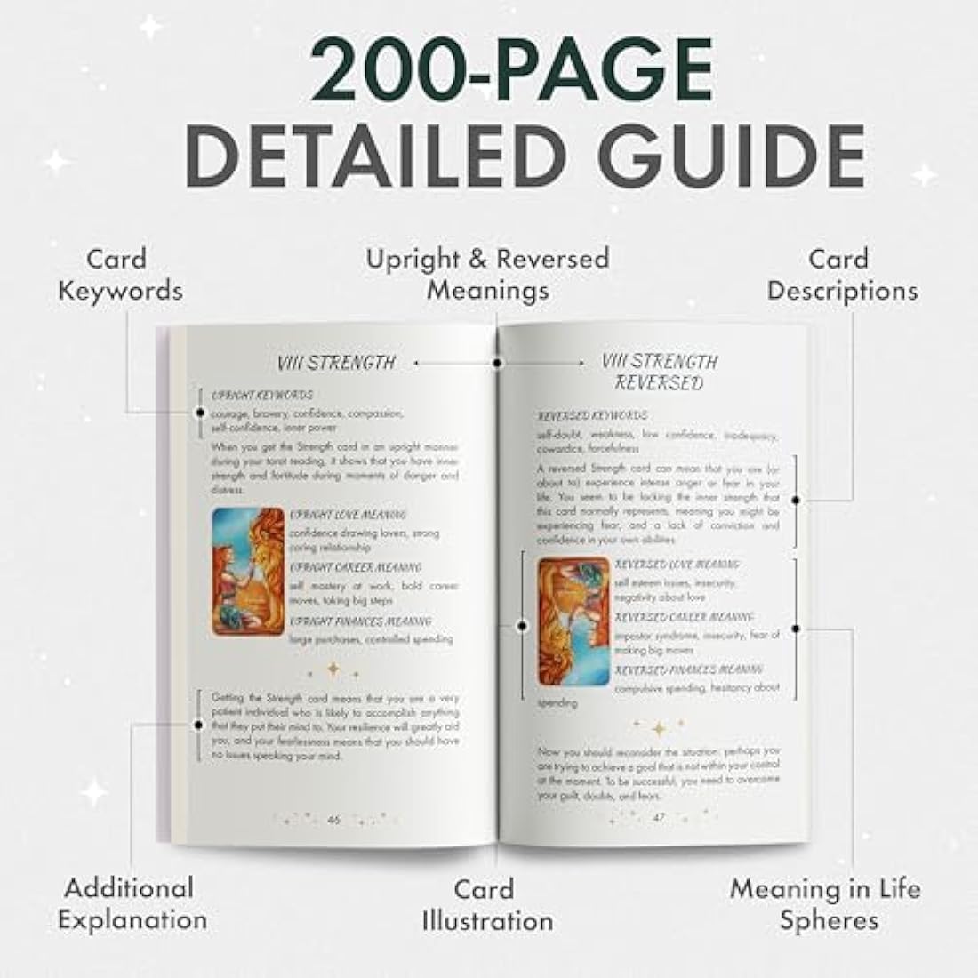 Wyspell Wild Reflections Tarot Deck with Guidebook and Gold Edges