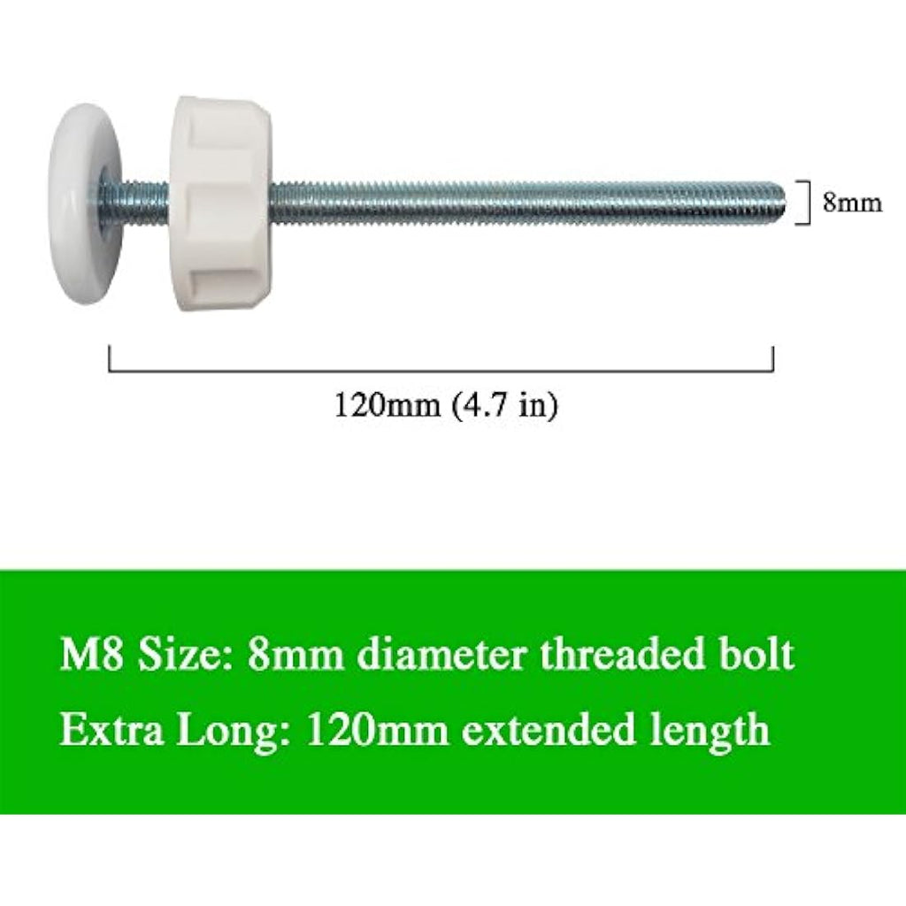 Baby Gate Guru M8 Spindle Rods – Extra Long 8mm Replacement Bolts, 4 Pack