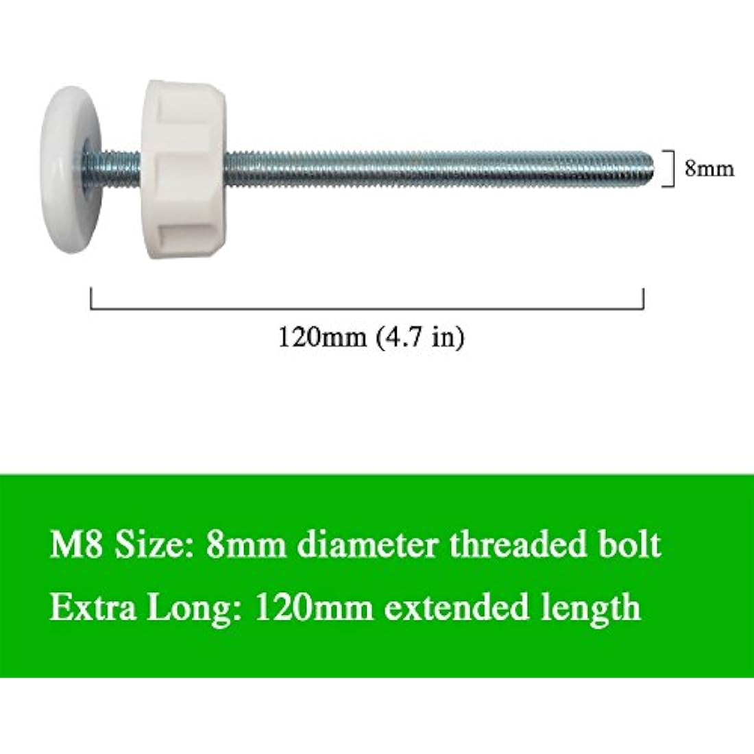 Baby Gate Guru M8 Spindle Rods – Extra Long 8mm Replacement Bolts, 4 Pack