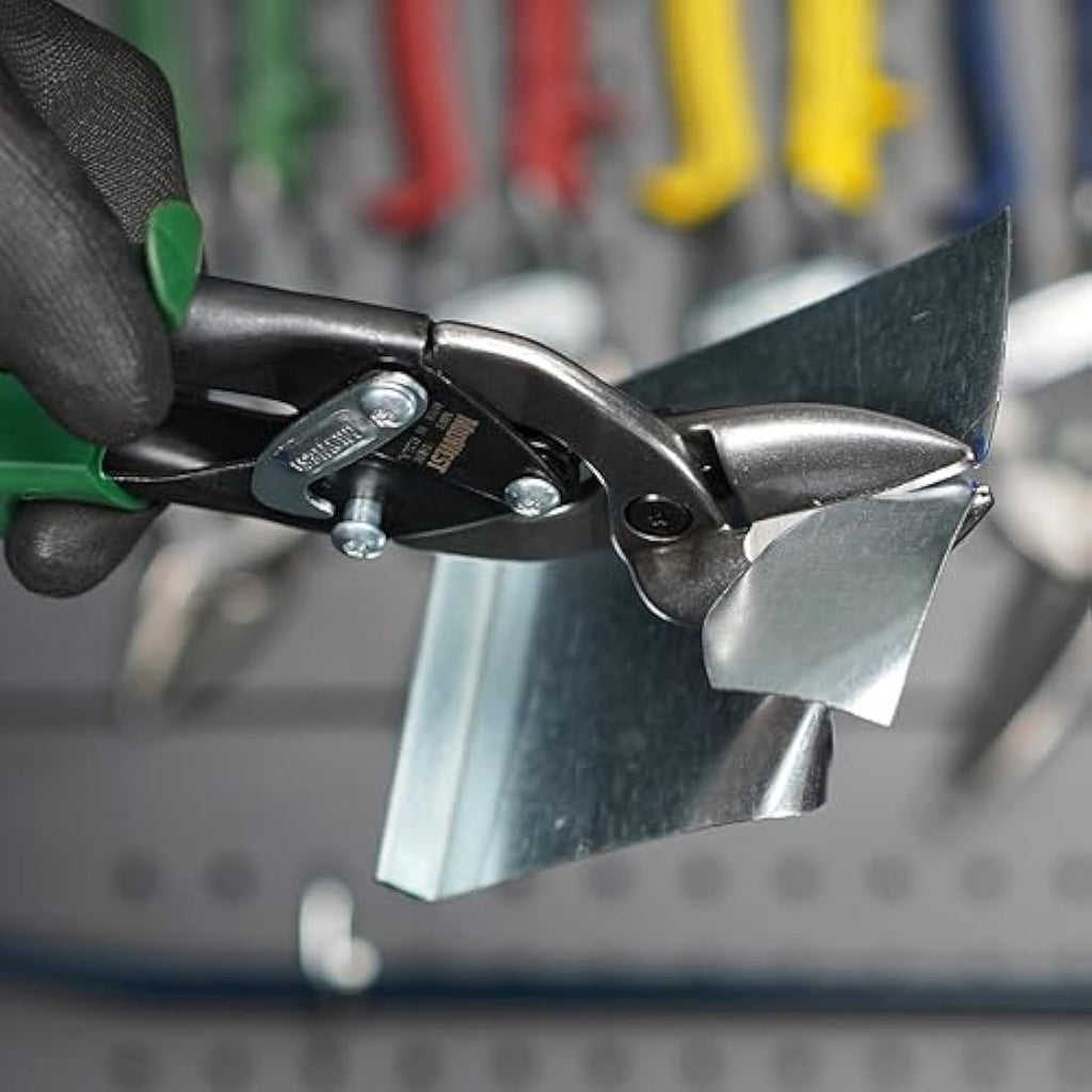 MIDWEST Right Cut Offset Aviation Snips – Forged Steel Tin Shears