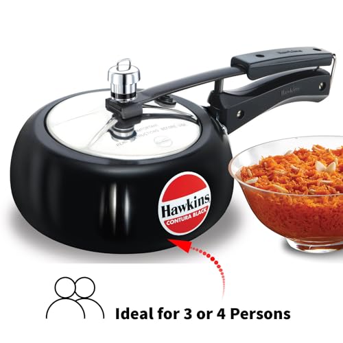 Hawkins Contura 2 Litre Hard Anodised Pressure Cooker - Black (CB20)