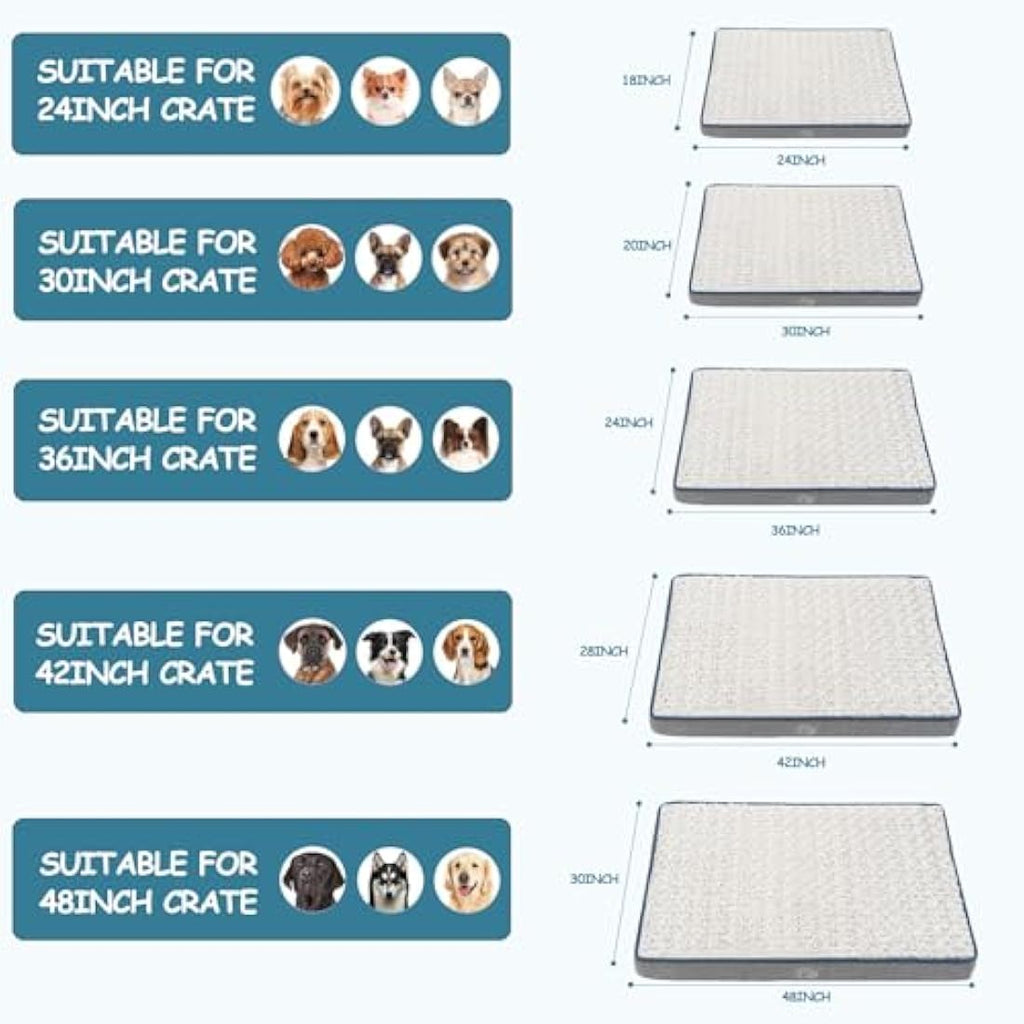 EMPSIGN Orthopedic Dog Bed – Extra Large Reversible Waterproof Mat, Grey