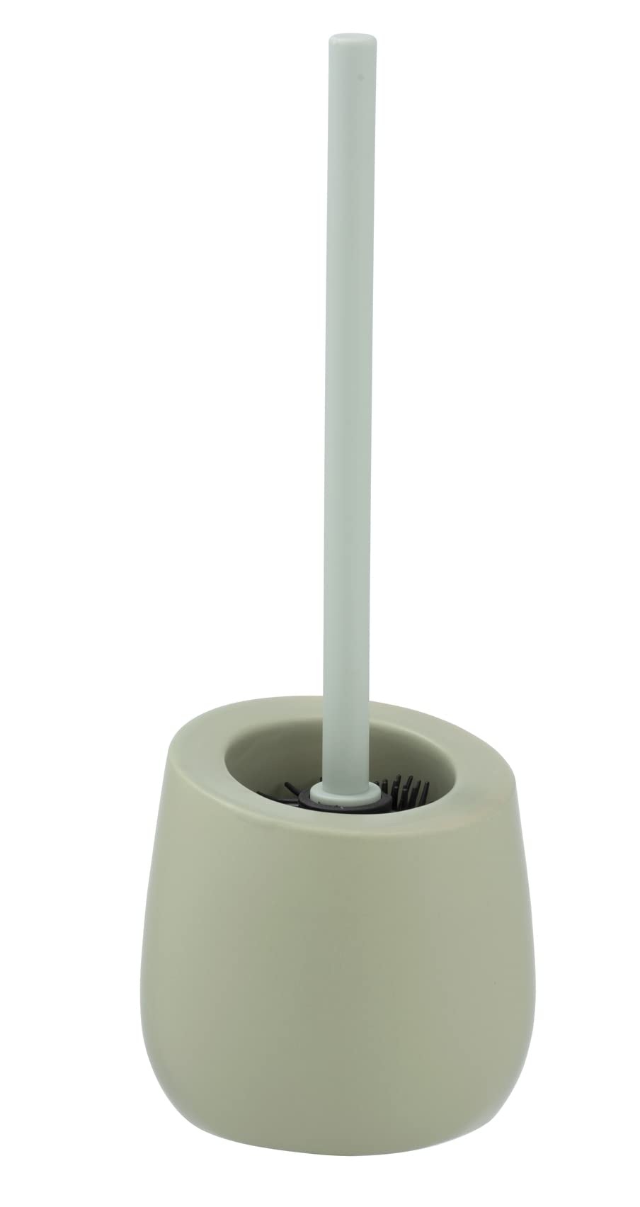 WENKO Badi Ceramic Toilet Brush Set – Lime Green Matte with Silicone Head