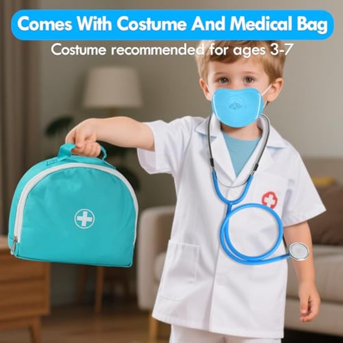 Lehoo Castle Kids Doctor Kit – 36pc Wooden Pretend Play Medical Set