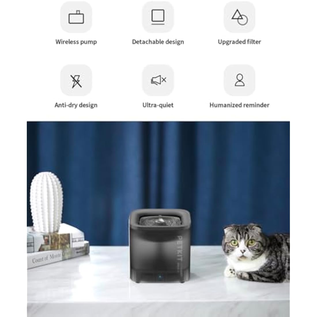 PETKIT EVERSWEET SOLO SE Cat Water Fountain | 1.85L Ultra-Quiet Pump