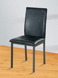 7 Star Ruby Marble Effect Dining Table & 4 Black Faux Leather Chairs