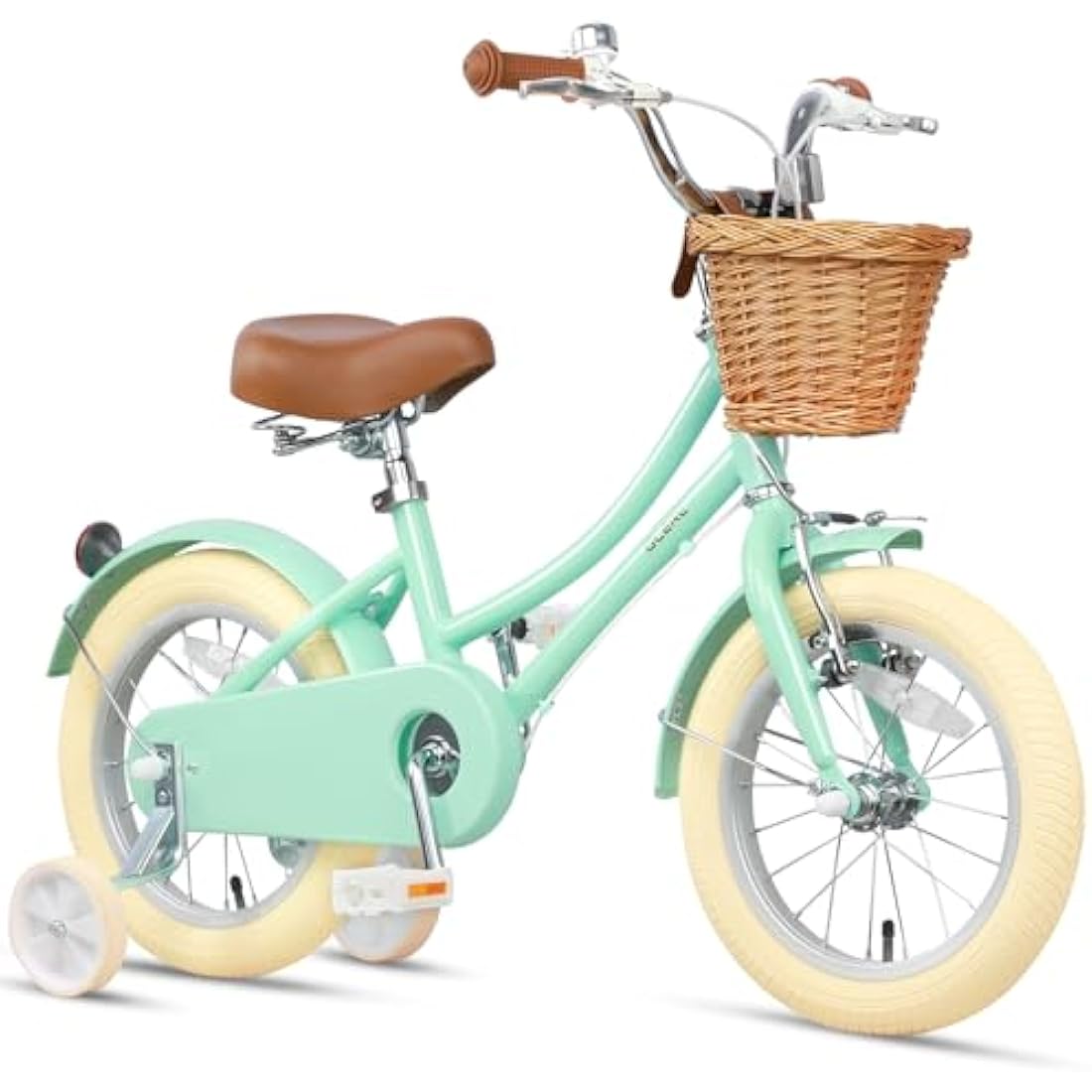 Glerc Little Molly 12 Inch Kids Retro Girls Bike with Wicker Basket