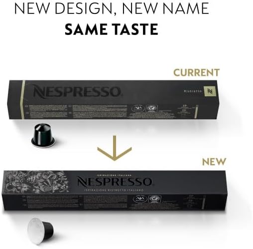 Nespresso Original Ristretto Coffee Capsules - Dark Roast - 50 Pods