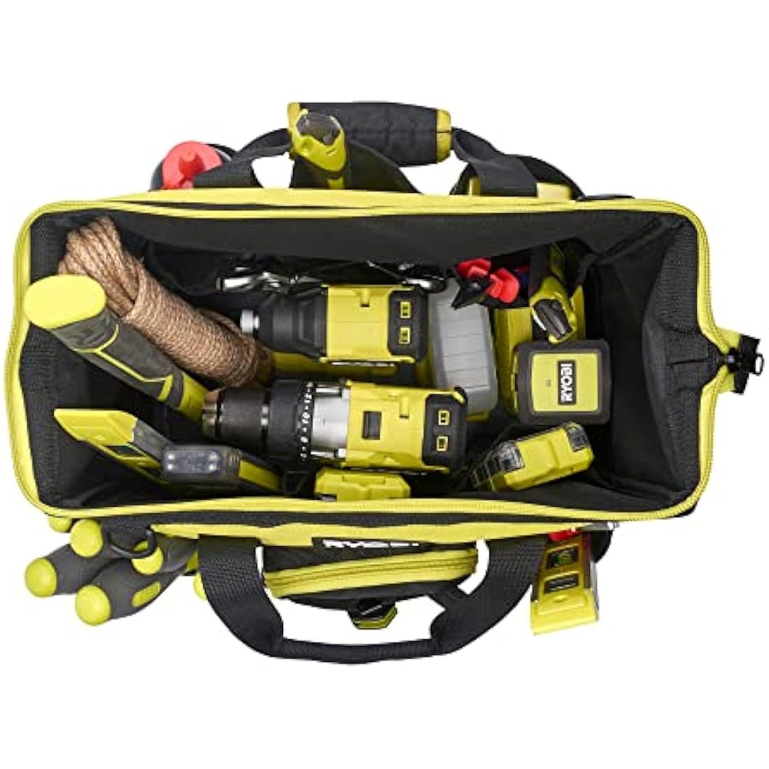 Ryobi Small Tool Bag - Heavy Duty 13 Pocket Storage with Hard Bottom