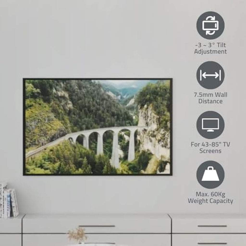 Nedis Ultra Slim TV Wall Mount for Samsung 43-85" Neo QLED & Crystal UHD