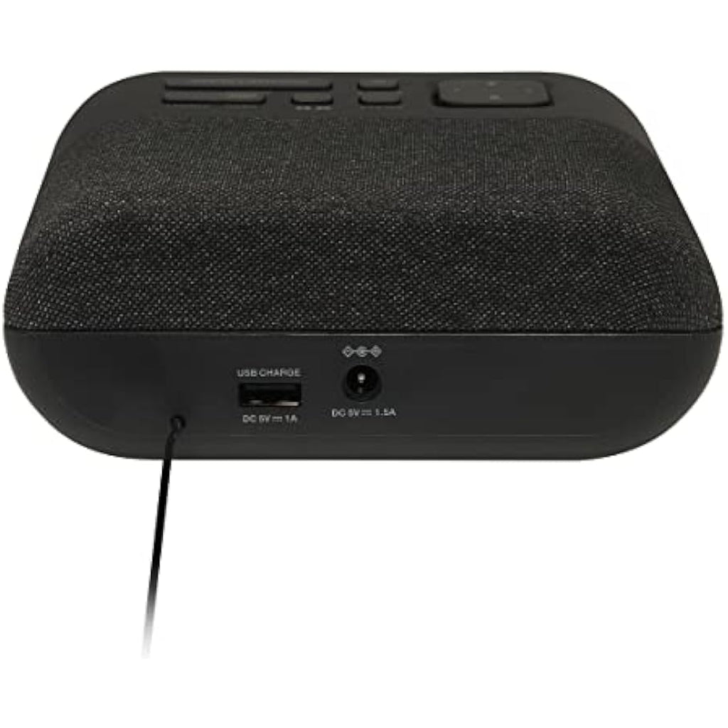 Groov-e Roma DAB/FM Clock Radio – Digital Alarm Clock with USB Charging