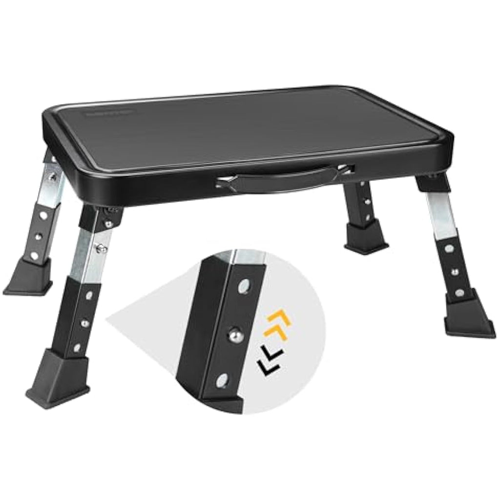 BONTEC 3-Level Height Adjustable Folding Step Stool | 150kg Capacity