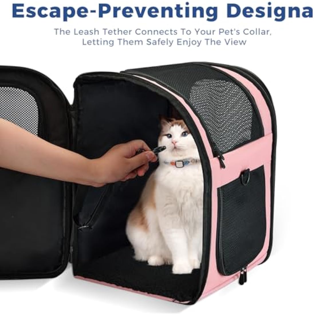 Apollo Walker Pet Carrier – Breathable Mesh Backpack for Hiking & Travel, Pink