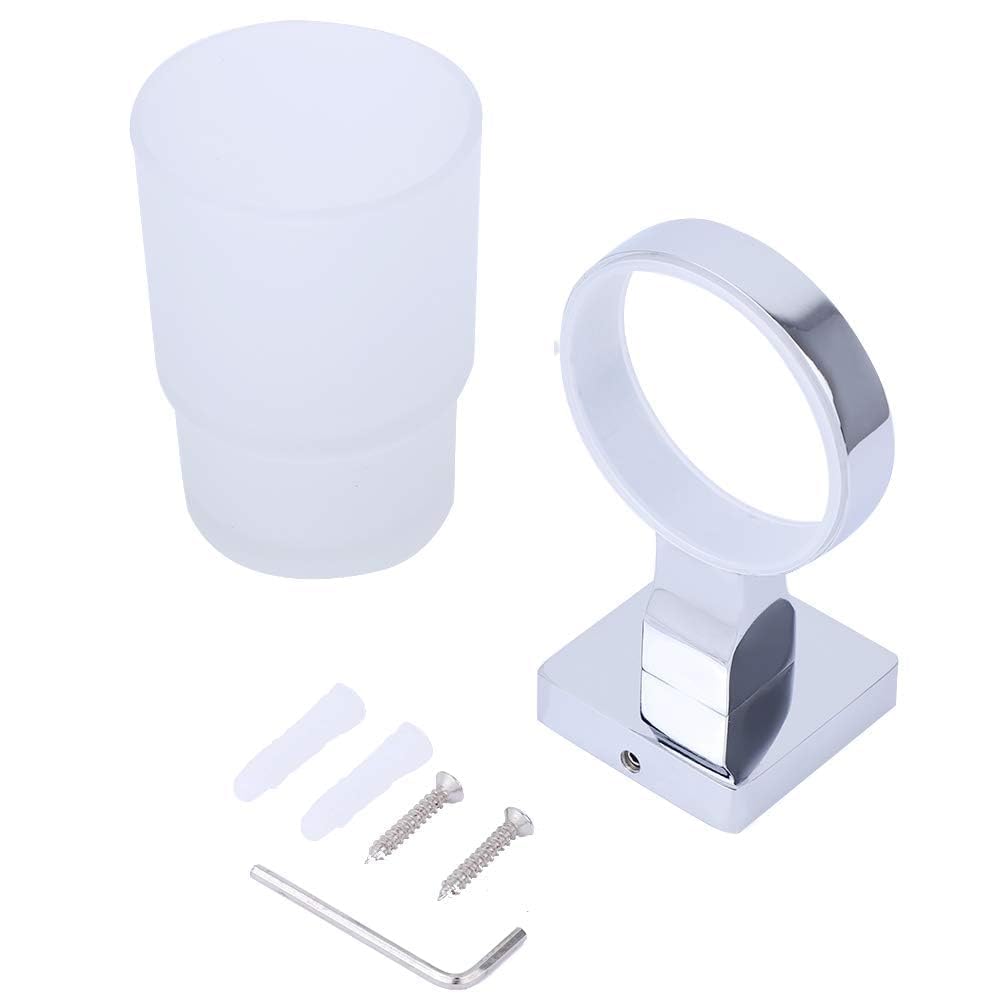 Wall Mounted Toothbrush Holder | Stainless Steel & Glass