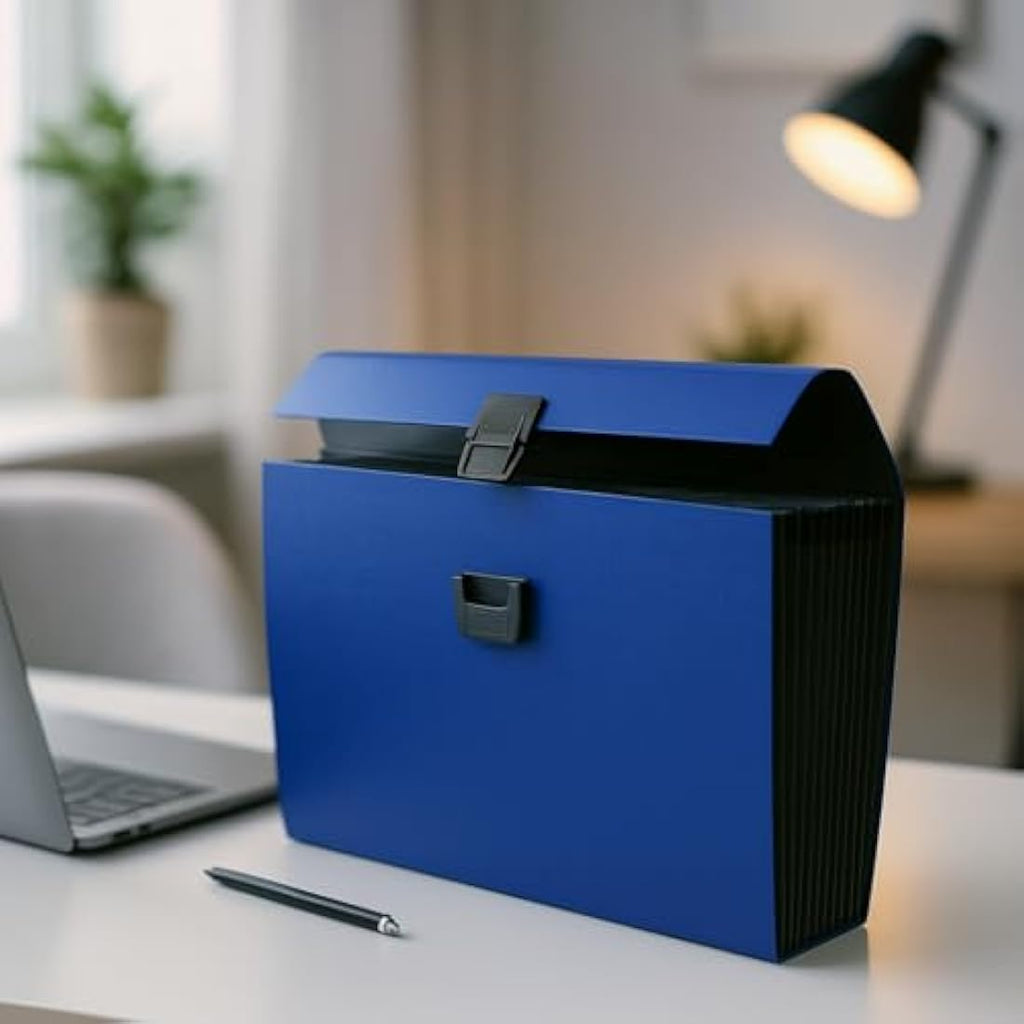 Rapesco 19-Part Expanding Box File Document Organiser, A4+, Blue