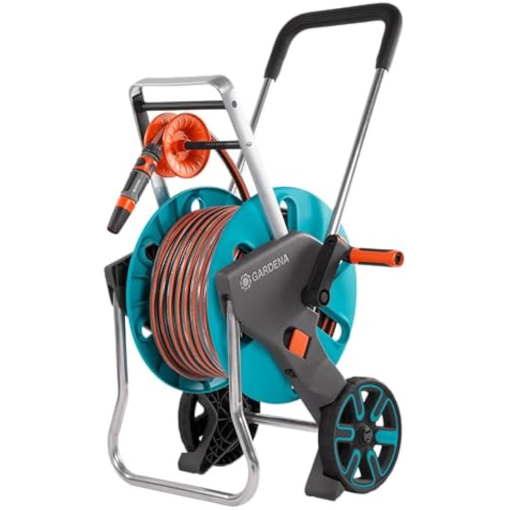 Gardena CleverRoll M Easy Hose Cart Set | 20m Hose & Stable Metal Frame