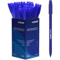 Eziglide Blue Ballpoint Pens – 50 Pack Medium 1.0mm Smooth Writing