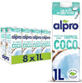 Alpro Coconut Plant-Based Drink – Vegan & Lactose Free Milk – 1L (Pack of 8)