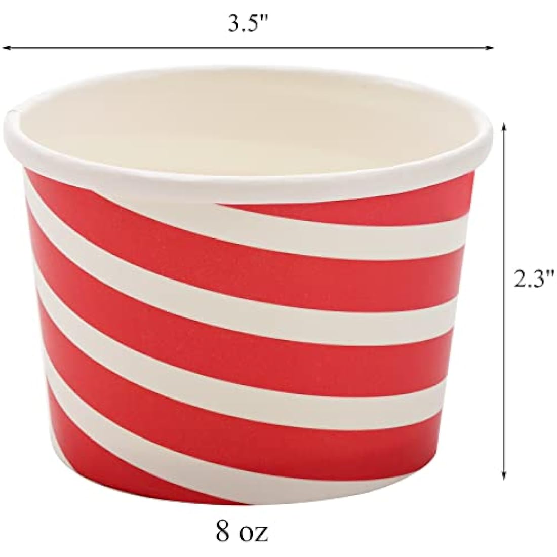 Hacaroa 150 Count Paper Ice Cream Cups – 8 oz Disposable Sundae Bowls