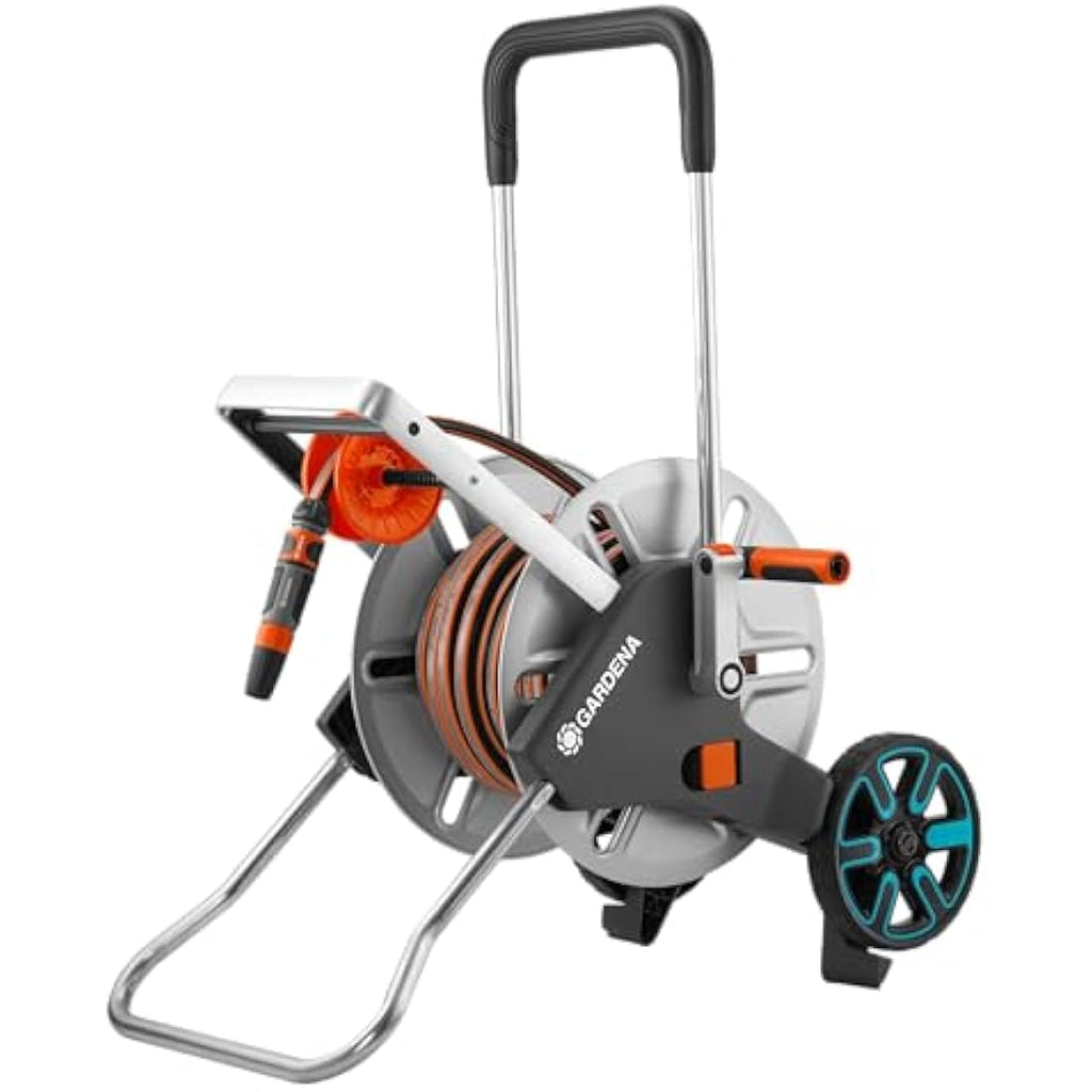 Gardena CleverRoll M Easy Metal Hose Trolley Set with 25m Hose