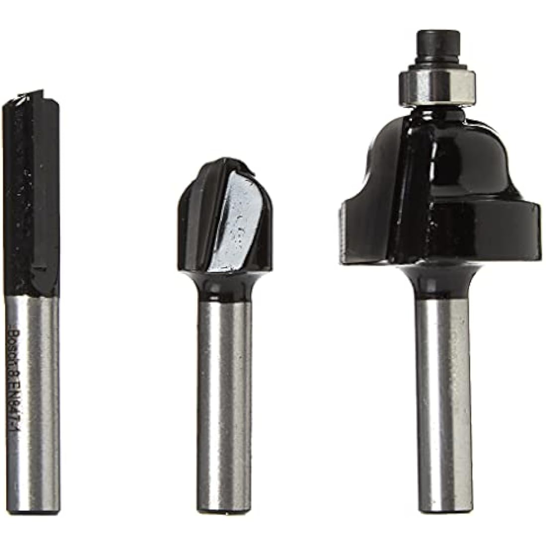 Bosch 6-Piece Tungsten Carbide Router Bit Set for Wood | 1/4" Shank