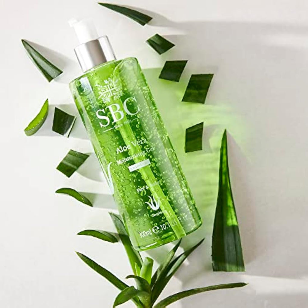 SBC Skincare Aloe Vera Moisturising Gel – Cooling Aftersun & Face Mask 1L