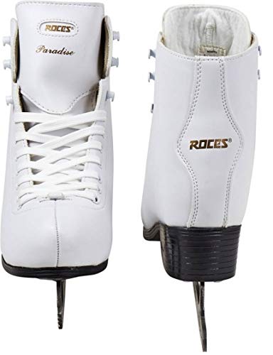 Roces Paradise Lama Figure Ice Skates – White Synthetic Leather – Size 35