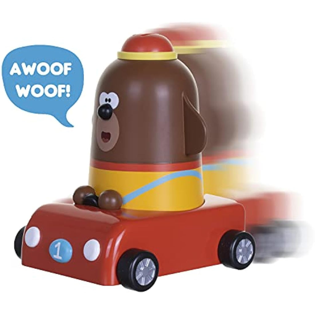 Hey Duggee Race Along Toy with Fun Sounds – Red Push and Go Vehicle