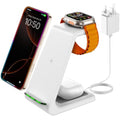 GEEKERA 3-in-1 Wireless Charging Station for iPhone, Apple Watch & AirPods