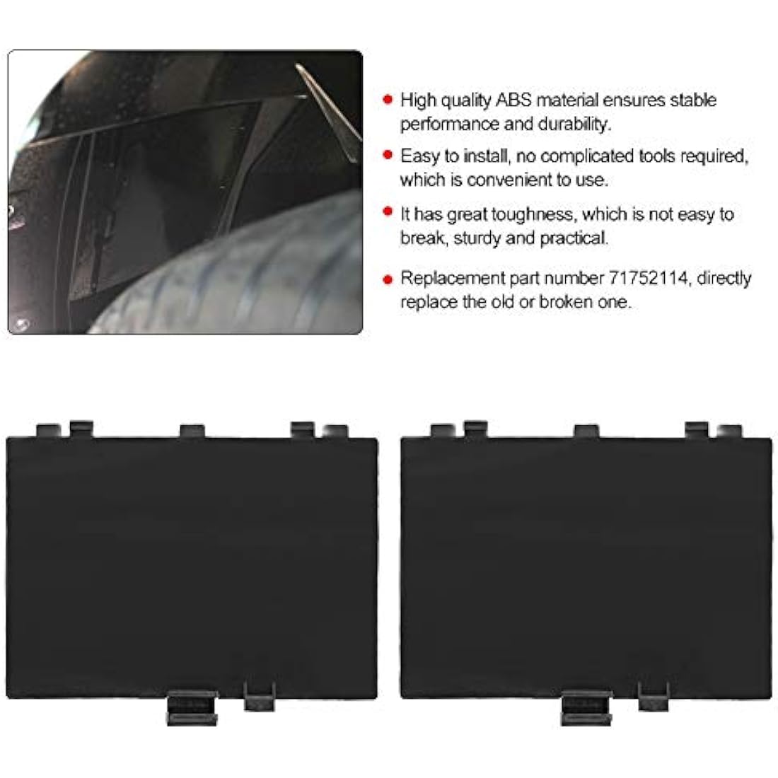 Jolof Store Fiat 500 Wheel Arch Liner Cover Panel - Front Pair
