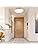Schindora 36W Wooden LED Ceiling Light | Dimmable Oak Flush Mount 50cm