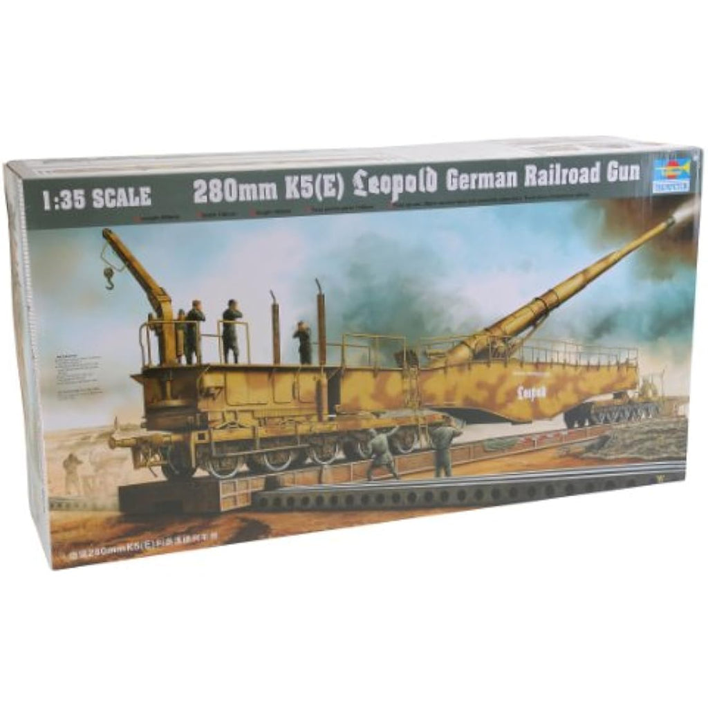 Trumpeter 1:35 German K5E Leopold Railroad Gun Military Plastic Model Kit