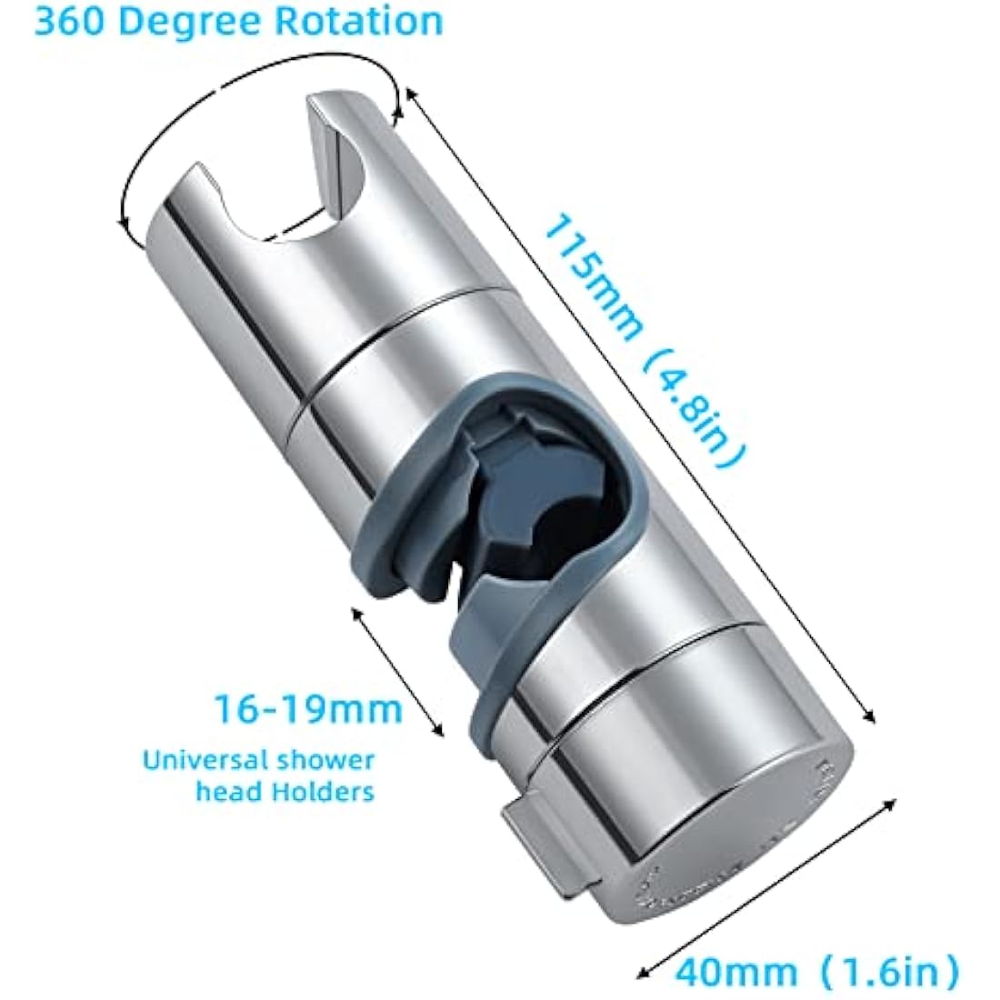 Adjustable Shower Head Holder | 16-19mm Chrome Bracket
