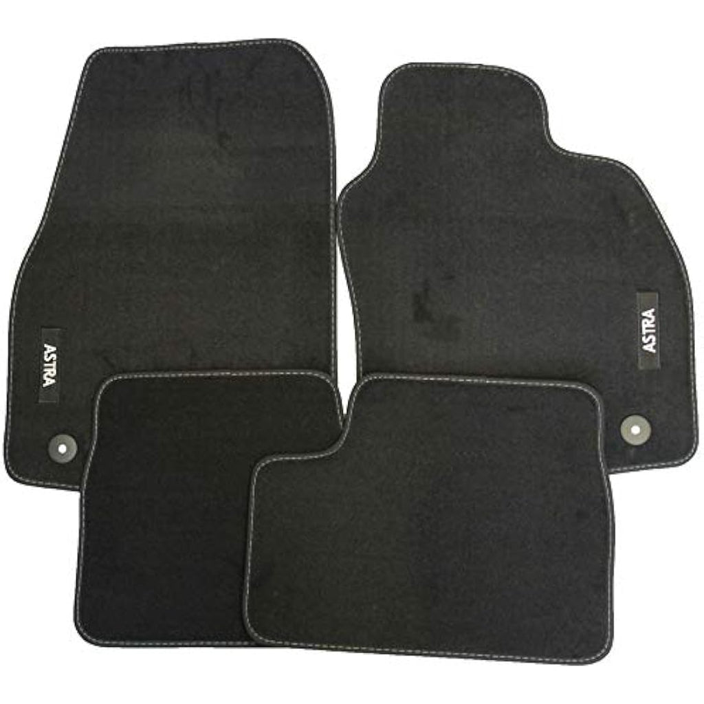 Vauxhall Astra H Car Floor Mats – Tailored Black Velour Set of 4