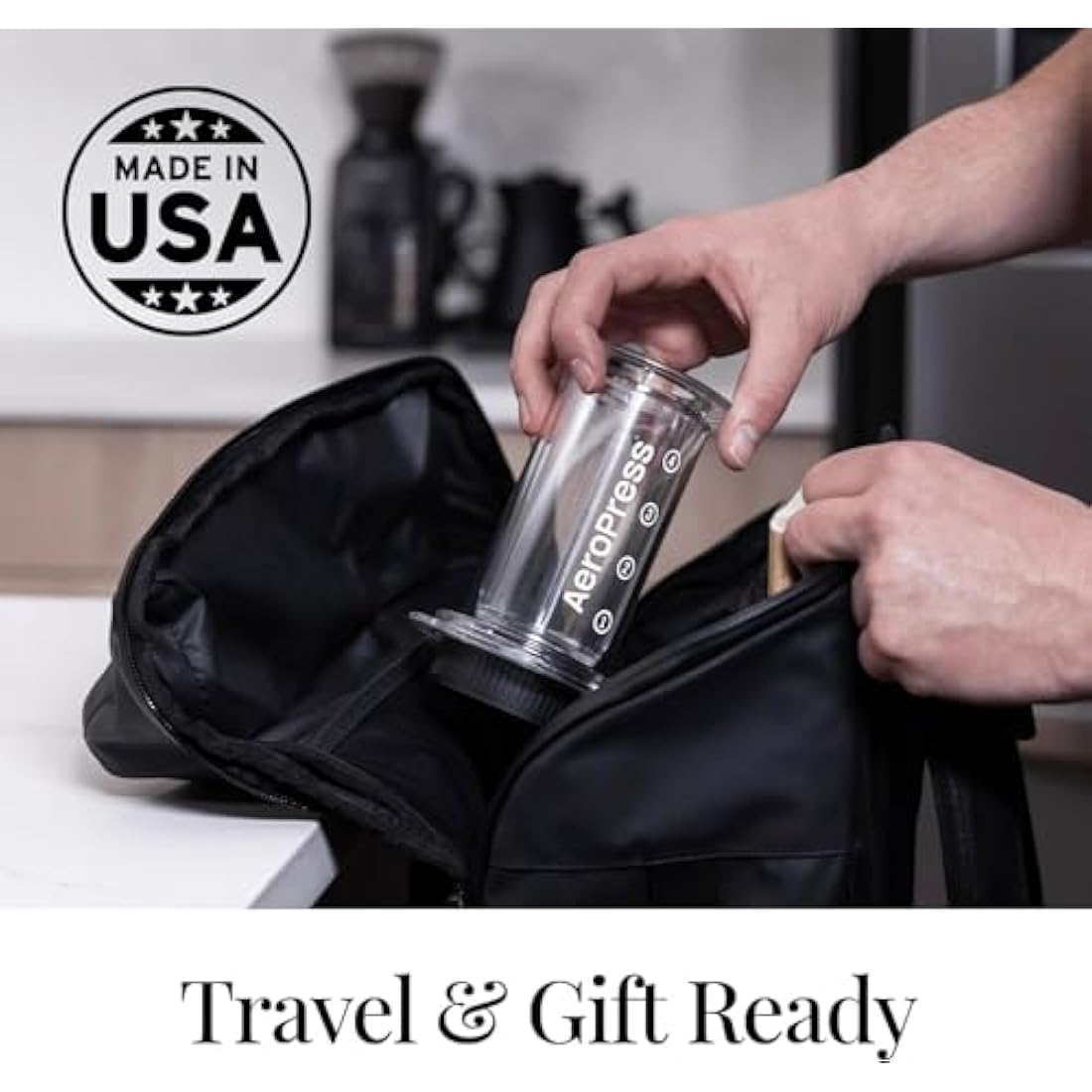 AeroPress Clear Coffee Press – Shatterproof 3-in-1 Portable Brewer