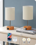 EDISHINE Touch Bedside Lamps Set of 2 | 3-Way Dimmable with USB Ports