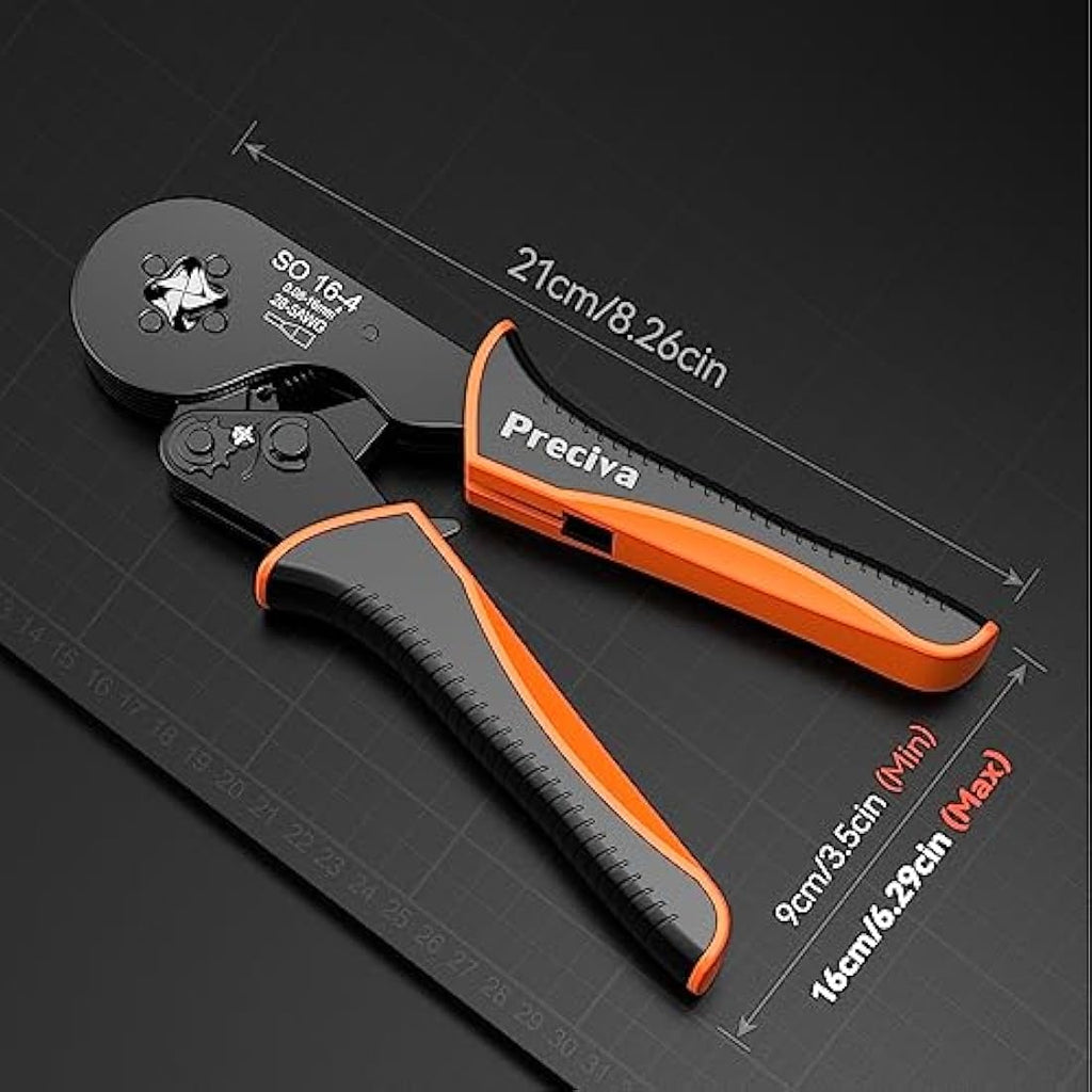 Preciva Ferrule Crimping Tool Kit | 0.08-16mm² Ratchet Plier with 1200pcs