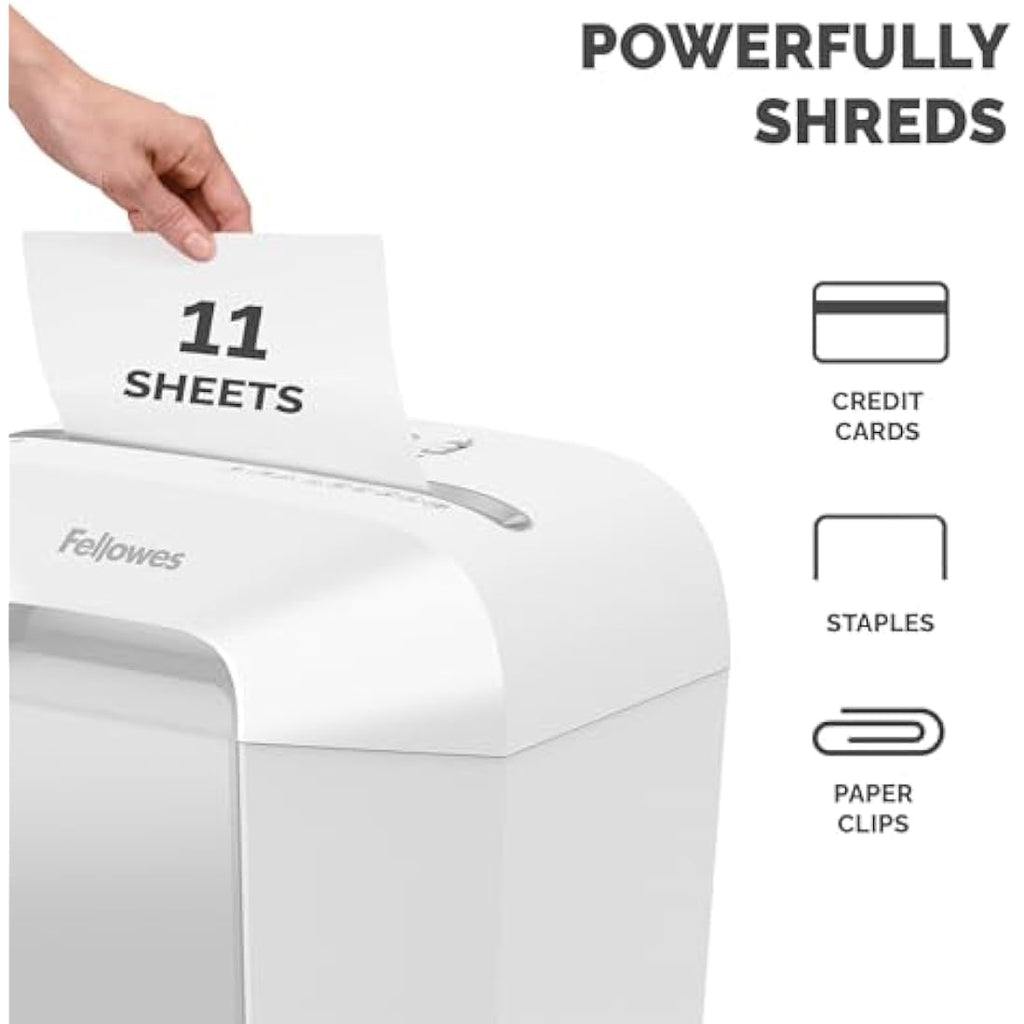 Fellowes Powershred LX70 Cross-Cut Paper Shredder - 11 Sheet, White