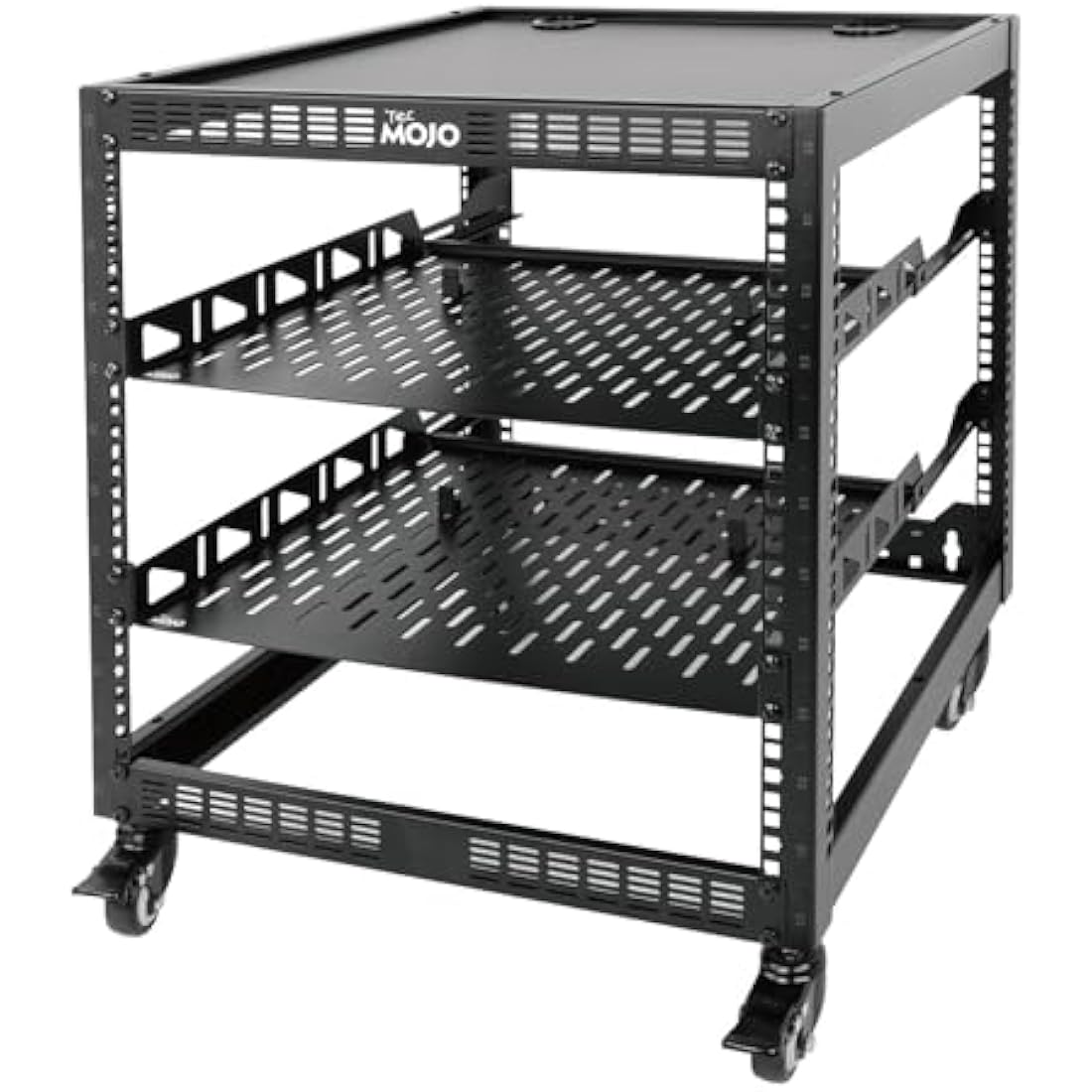Tecmojo 12U Open Frame Network Rack | 19" Wall Mount & Floor Server Rack