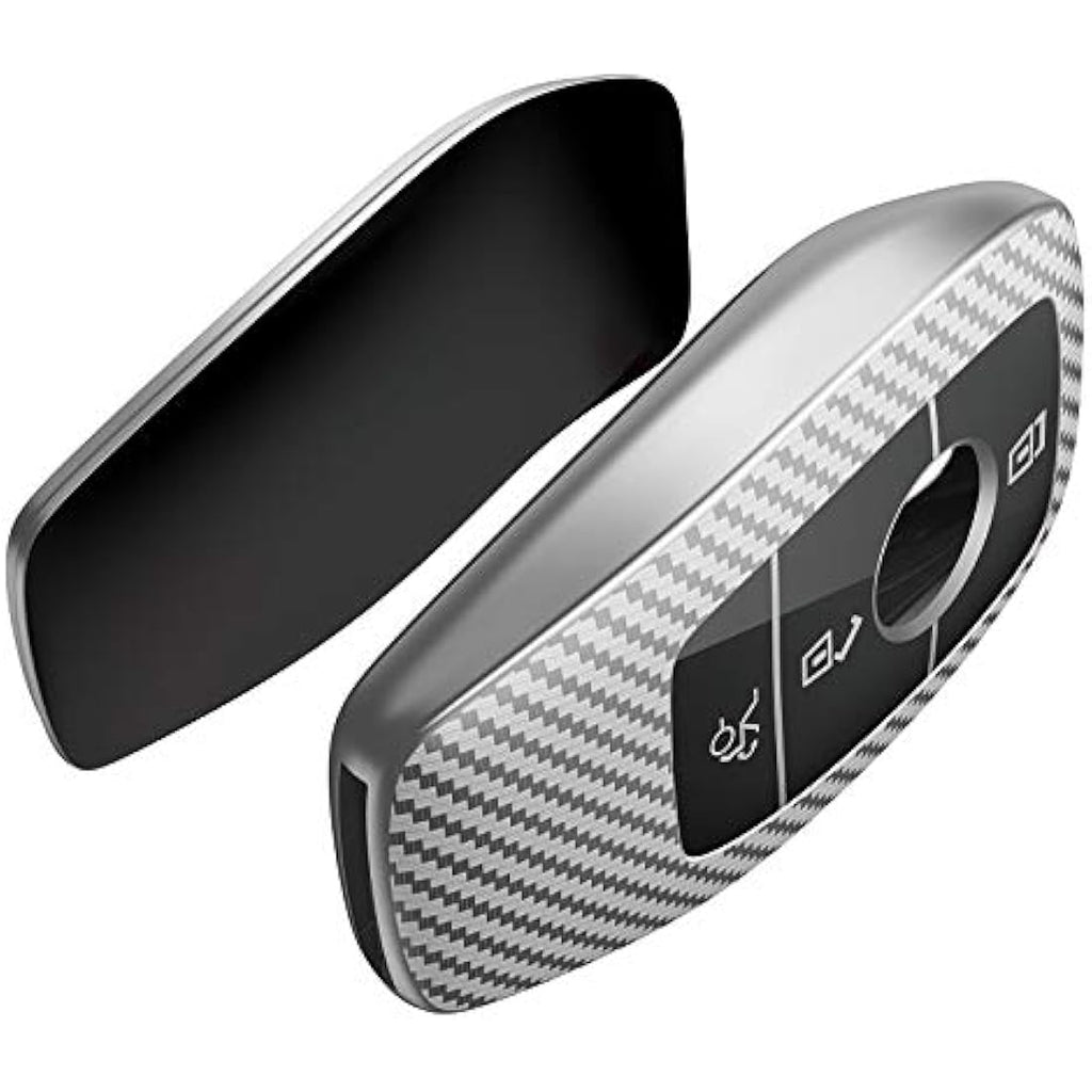 OATSBASF Mercedes Benz TPU Car Key Cover – E S C Class Fob Case, Silver