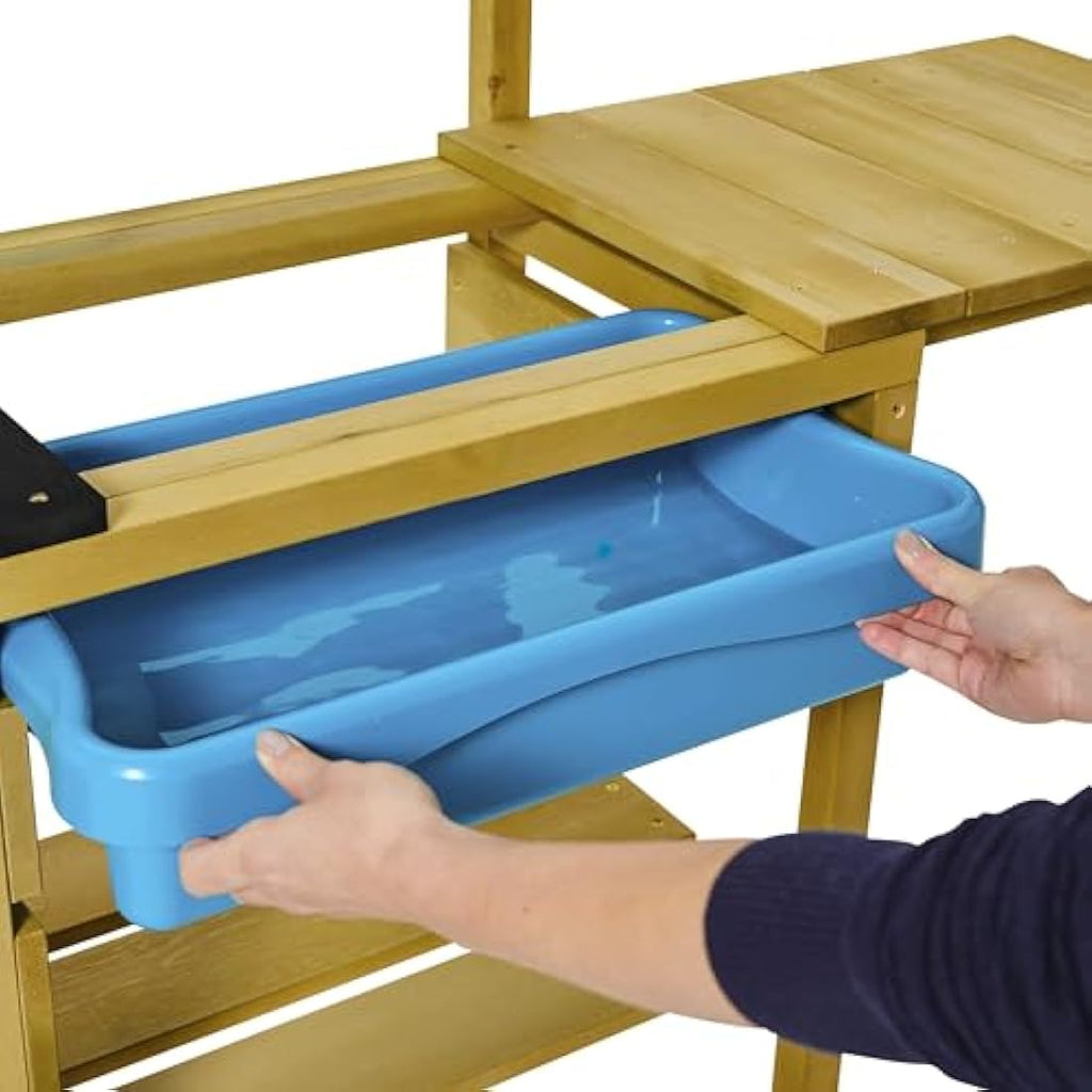 TP Toys Deluxe Wooden Mud Kitchen – Kids Outdoor Garden Playset