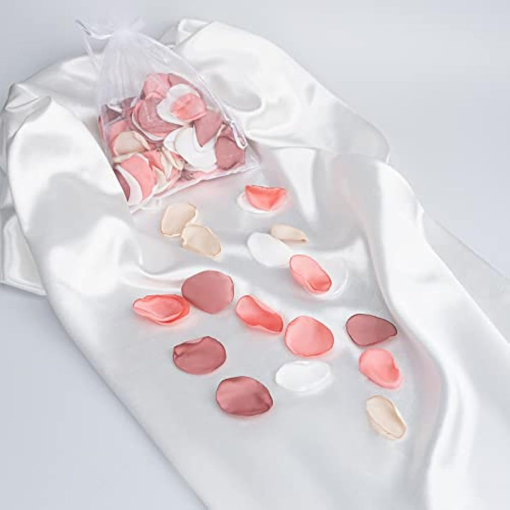 200Pcs Silk Rose Petals – Satin Artificial Wedding Decor